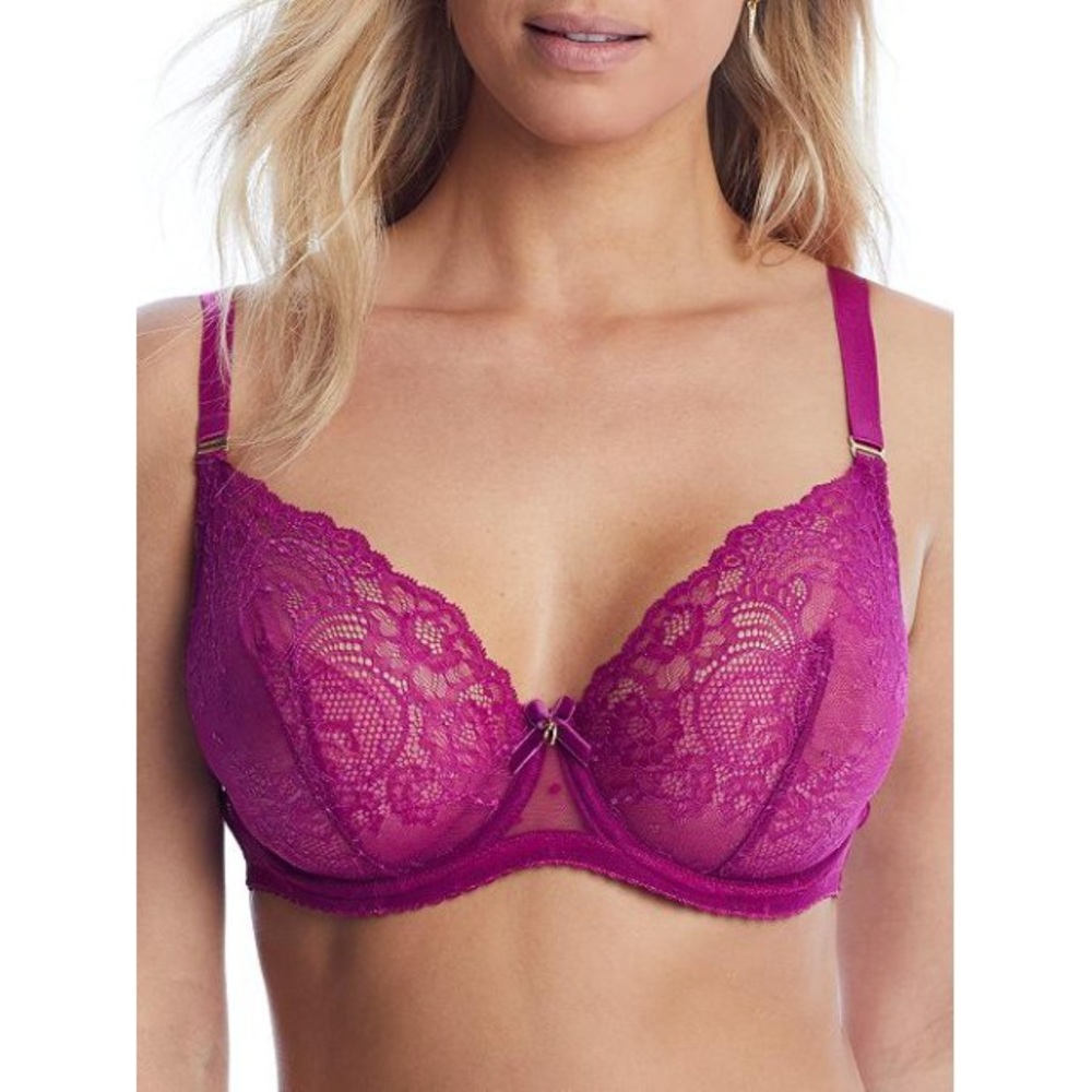NWT!  Dark pink lace Dita VonTeese bra!  Size 36D!